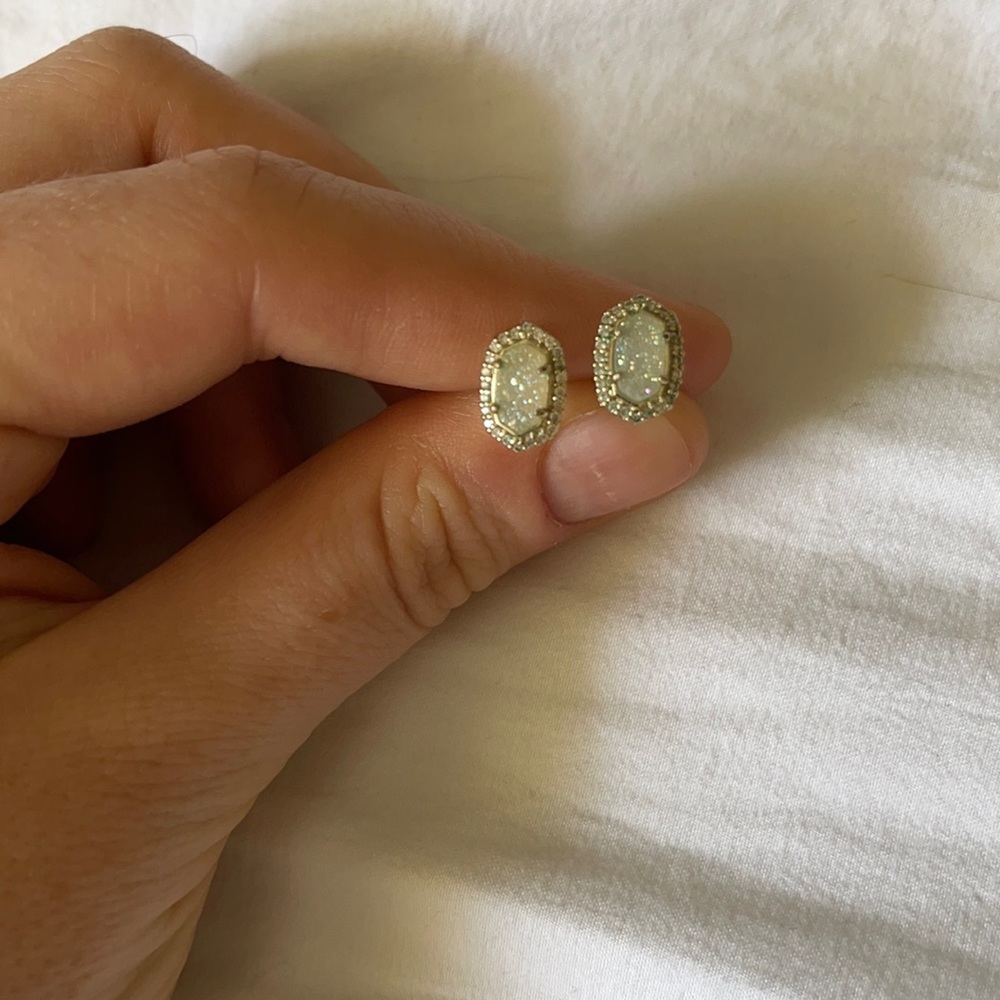 Kendra Scott White Druzzy Earrings